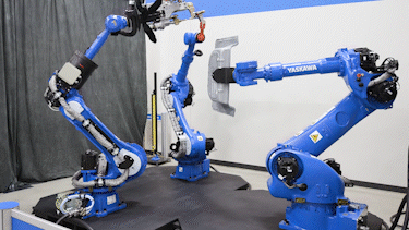 multiple robot control for spot welding