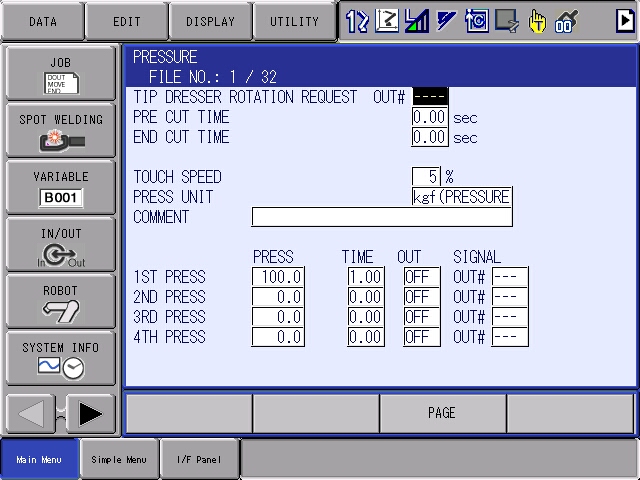 High-speed spot gun tuning